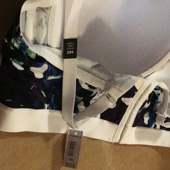 TORRID LIGHTLY LINED T-SHIRT LONGLINE BRA - MICROFIBER BUTTERFLY - Picture 5 of 6